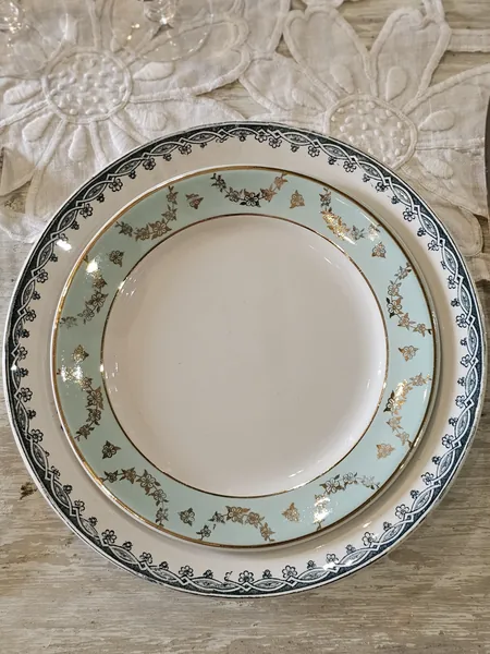 Assiettes turquoise